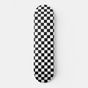 Skateboard med kontrollerbart svart och vitt.