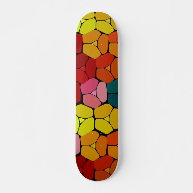 Skateboard med mycket Coola Färgformer för Abstrak (Framsida)