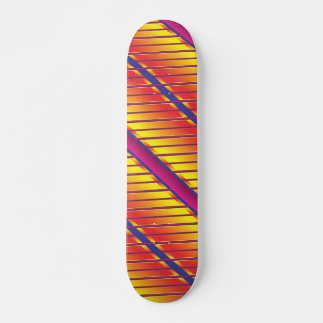 Skateboard med mycket Coola och färgade former (Framsida)