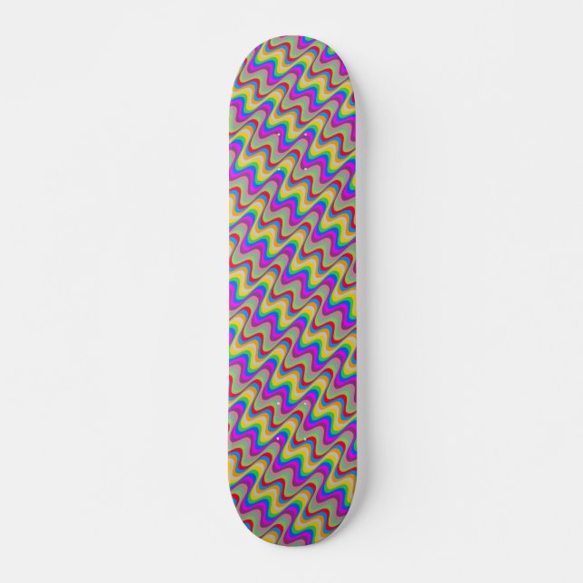 Skateboard med mycket Coola och färgade former (Framsida)