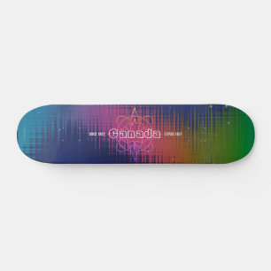 Skateboard med norrsken