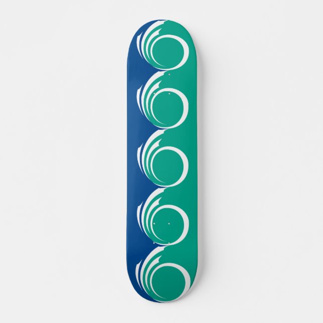 Skateboard med Ottawas flagga, Kanada (Framsida)
