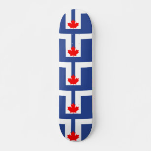 Skateboard med Torontos flagga, Kanada