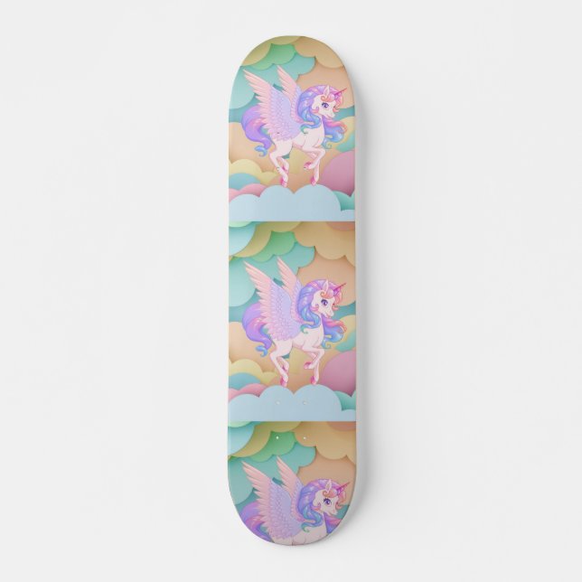 Skateboard med unicorns (Framsida)