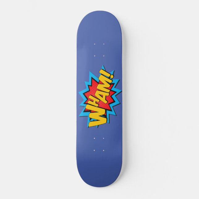 Skateboard! medelblått mini skateboard bräda 18,5 cm (Framsida)