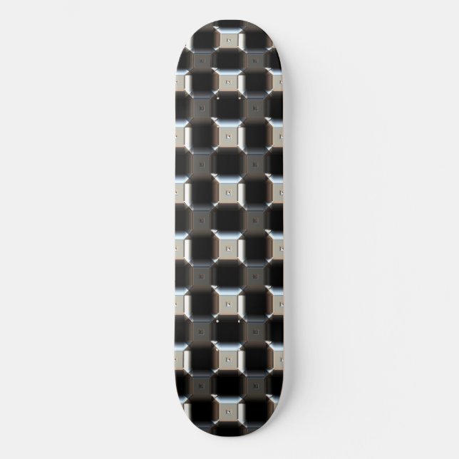 Skateboard Metall Mönster 1 (Framsida)