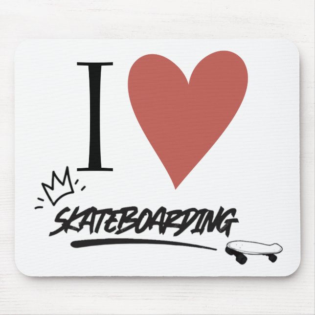 Skateboard Modern I kärlek      skateboardingCase- Musmatta (Framsidan)