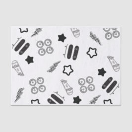 Skateboard Mönster Black 10LB-utgivningspapper