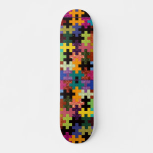 Skateboard Mönster i färglös Quilt Bräda 21,5 Cm