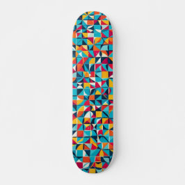 Skateboard Mönster i Geometric Mosaic
