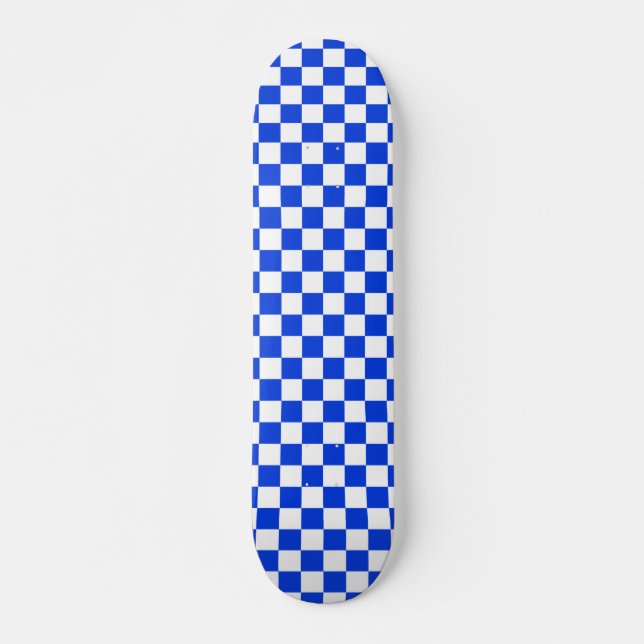 Skateboard Mönster, ljusblå och vit (Framsida)