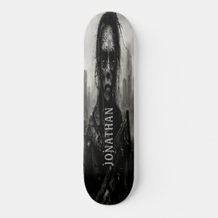 Skateboard-Mörk som skrämmer Zombie Warrior Mini Skateboard Bräda 18,5 Cm
