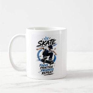 Skateboard-motivationsdesign kaffemugg