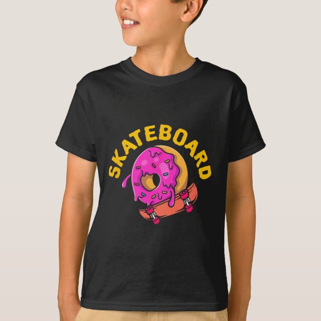 Skateboard Munk Skateboard Longboard Freestyle Hal T Shirt (Framsida)