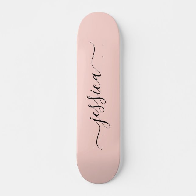 Skateboard namn för Girly  rosa elegant-skript (Framsida)