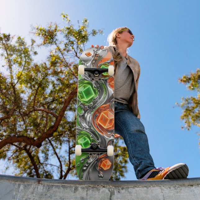 Skateboard - Neon Krom Vätskesprutdäck (Utomhus 1)