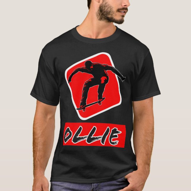 Skateboard Ollie Skateboarder Graphic T Shirt (Framsida)