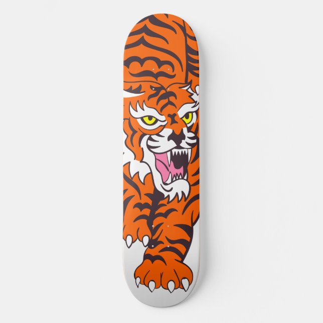 Skateboard Orange Tiger (Framsida)