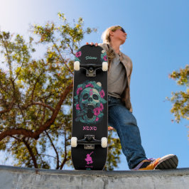 Skateboard "Originally Girl" med Skull