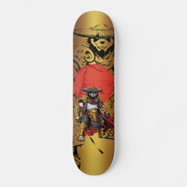 Skateboard Panda samouraï (Framsida)