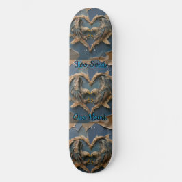 Skateboard Paper Cut Eagle Two Souls One Heart