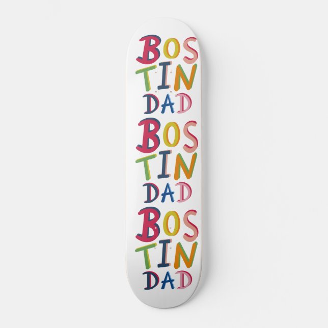 Skateboard Pappa Black Land Ord (Framsida)