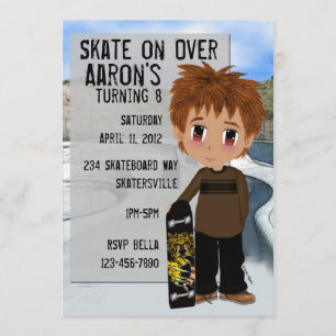 Skateboard Party Inbjudningar