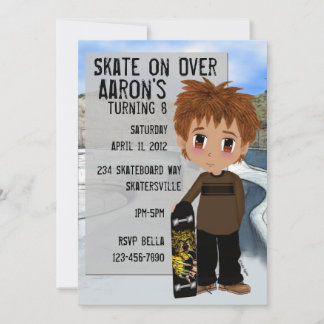 Skateboard Party Inbjudningar