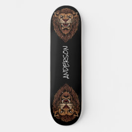 Skateboard Personlig Arg Lejon Head