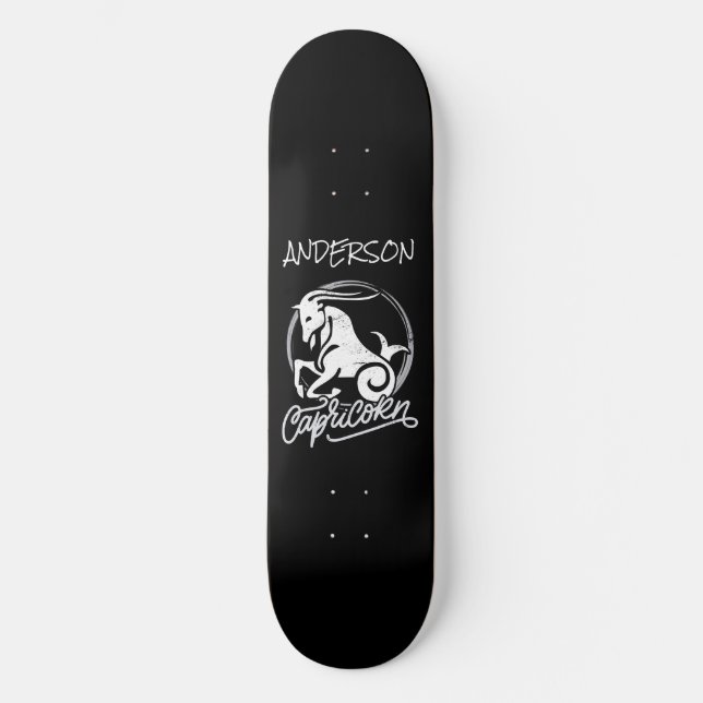 Skateboard Personlig Capricorn Zodiac (Framsida)