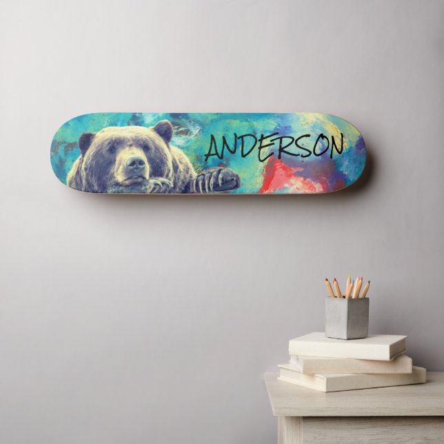 Skateboard Personlig Hej BEAR (Väggkonst (Horz))