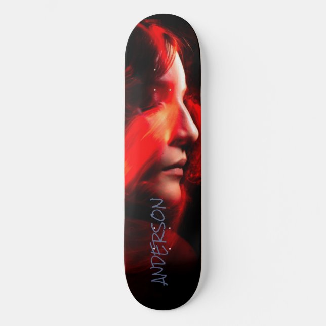 Skateboard Personlig Modern Black Orange dam (Framsida)