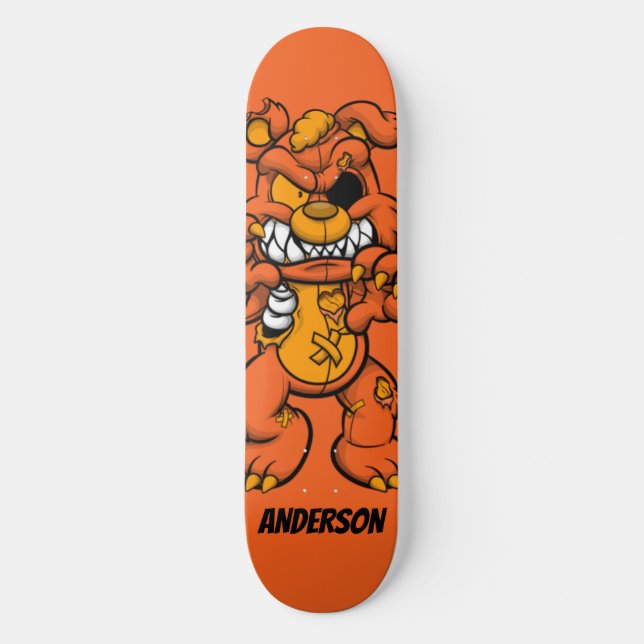 Skateboard Personlig Orange Ted Zombie (Framsida)