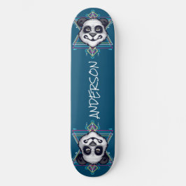 Skateboard Personlig Panda Head Helig Geometry