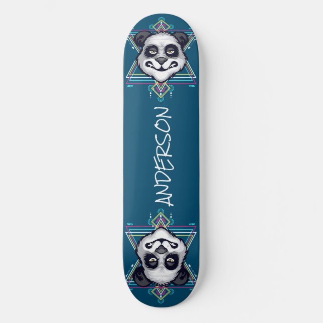 Skateboard Personlig Panda Head Helig Geometry (Framsida)
