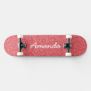 Skateboard personlig Rosa Glitter