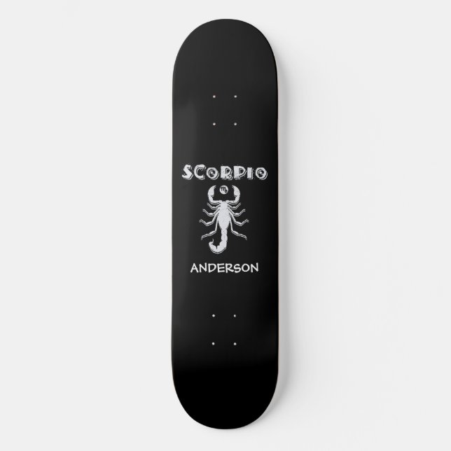 Skateboard Personlig Scorpio Zodiac Sign (Framsida)