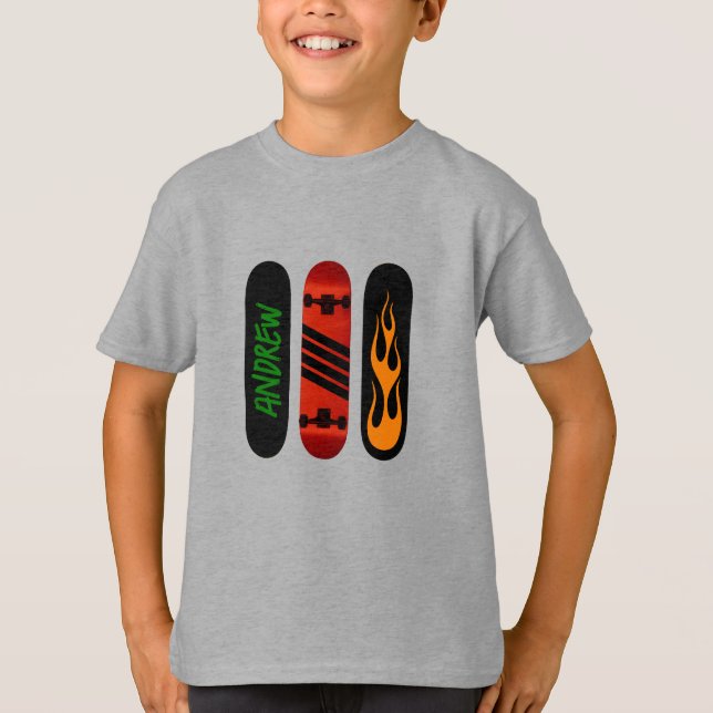 Skateboard-Personlig T Shirt (Framsida)