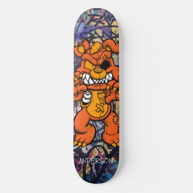 Skateboard Personlig Teddy Zombie (Framsida)