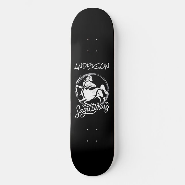 Skateboard Personlig Zodiac Sagittarius (Framsida)