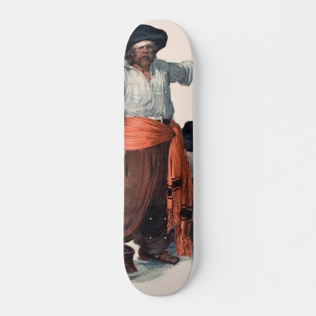 Skateboard pirat bräda 19,5 cm (Framsida)
