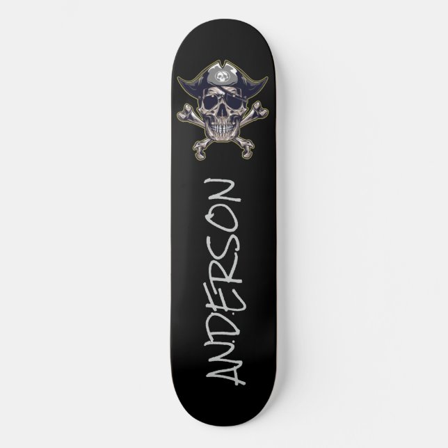 Skateboard pirat Kor Bones Personlig Skateboard (Framsida)