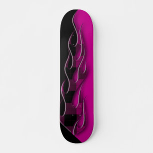 Skateboard (Plaid Flames) Bräda 20,5 Cm