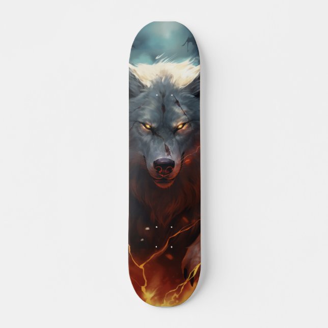 Skateboard Poderoso lobo depredador  (Framsida)