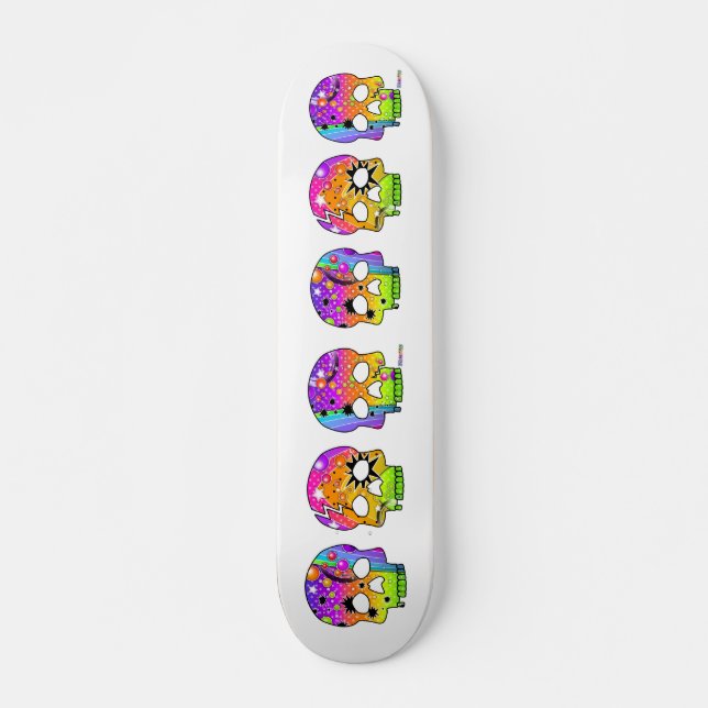 Skateboard - POP ART-DÖSKALLAR Bräda 20,5 Cm (Framsida)