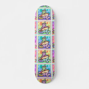 Skateboard - Pop Art Hot Dog with Chips and a Drin Bräda 21,5 Cm