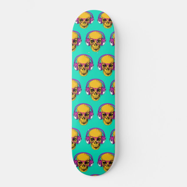 Skateboard - Popup Art Skull (Framsida)