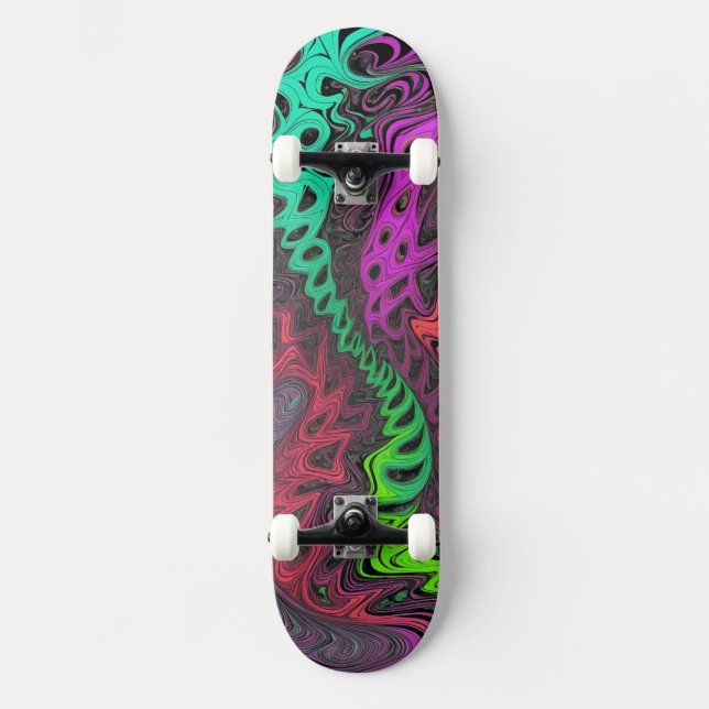 Skateboard Psicodélico - Diseño Vibrante (Framsida)