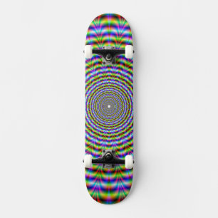 Skateboard Psychedelic Neon Ripples Bräda 19,5 Cm