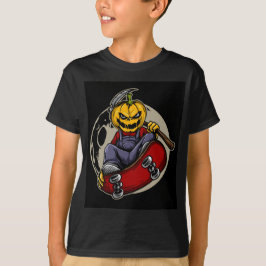 Skateboard Pumpkin T Shirt